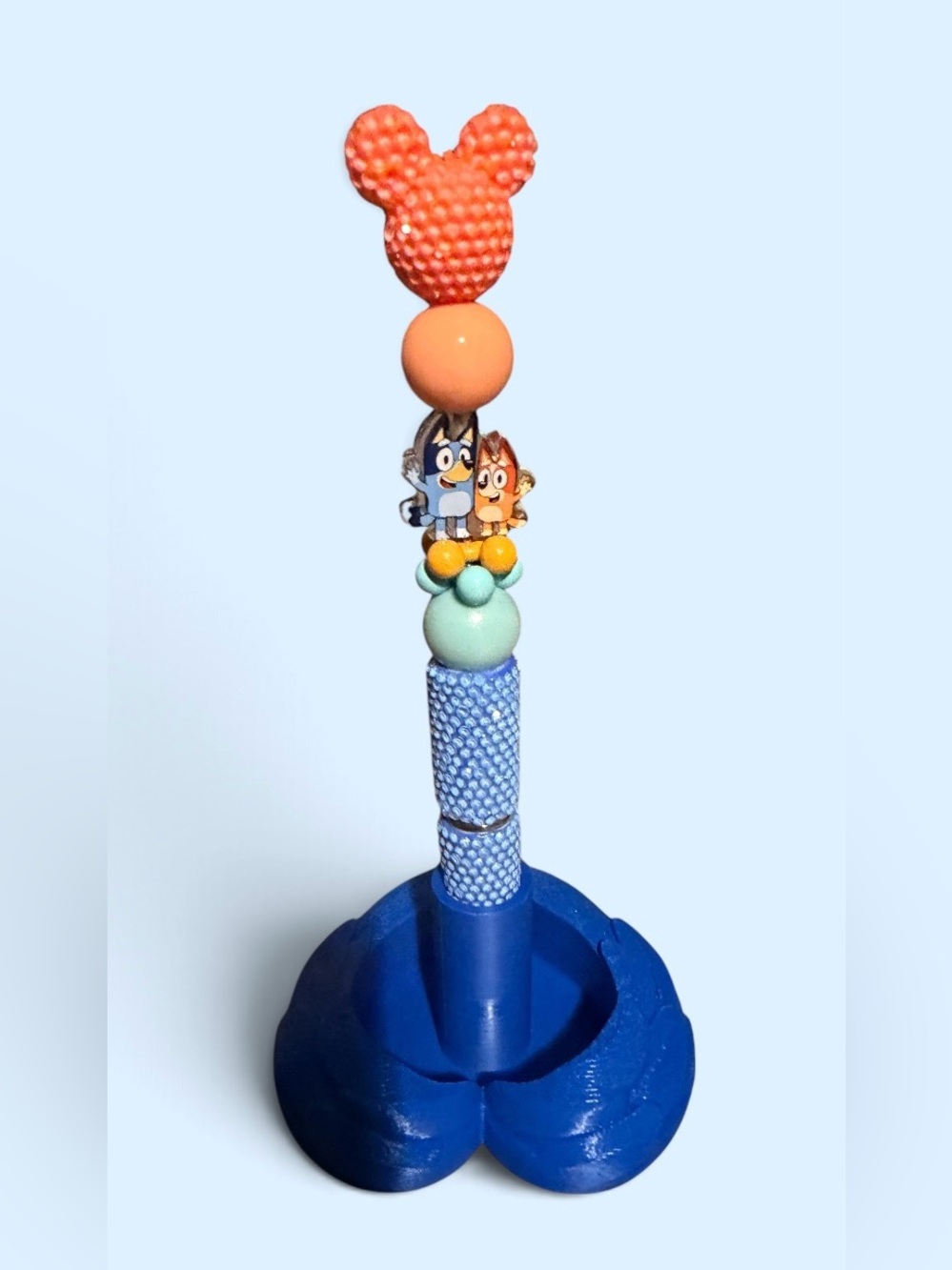 Bingo & Bluey Brights Custom Beaded Pen | Rhinestone Heeler Sisters Gift